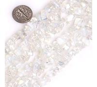 HAAMIIQII 5-8 mm perlas clásticas opalite cuentas clásticas irregulares cuentas de piedras clásticas para joyas de piedras clásticas sueltas 30 pulgadas