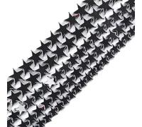 HAAMIIQII 50pcs 10 mm mineral de hierro rojo negro natural suelto piedras preciosas cuentas en forma de estrella de de curación joyas cuentas de para hacer collar de pulsera DIY