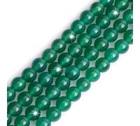 HAAMIIQII 60 cuentas de ágata verde natural de 6 mm joyas de cuentas de piedras preciosas redondas y sueltas para hacer collar de pulsera DIY