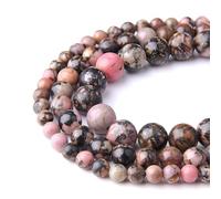HAAMIIQII 60 cuentas de andaluza natural de 6 mm joyas de cuentas de joya redondas y sueltas para hacer collar de pulsera DIY