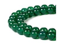 HAAMIIQII 60 cuentas de piedra de αgata verde natural de 0.236 in, cuentas redondas de piedras preciosas sueltas para hacer joyas, hebra de 15 pu