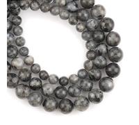 HAAMIIQII 90 cuentas redondas sueltas de labradorita labradorita negra natural de 4 mm para hacer joyas, pulseras, collares