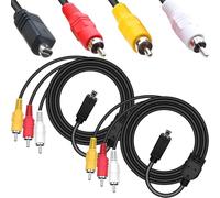 HAAMNING7 2 piezas Cable audio y video videocámara para Sony Handycam Cable audio y video VMC-15FS 10 pines para TV, AV y TV, videocámaras para Sony Handycam DCR-HC20/HDR-CX7/HDR-FX7 y otros modelos