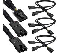 HAAMNING7 3 divisores de ventilador para concentrador RGB para Corsair. Cable de extensión hembra a doble macho para Lighting Node Core iCUE Commander CORE XT y ventiladores RGB ML/LL/QL/SP/HD