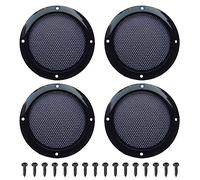 HAAMNING7 3" Speaker Grills Cover, Cold Rolled Steel Loudspeaker Net Cover, Metal Mesh Speaker Grille Replacement for 3 Inch Woofer Speakers, With Screws (4 Pack)