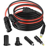 HAAMNING7 Adaptador panel solar para MC4 a cable extensión 8 mm CC Conector solar a cable cargador DC7909 con conector DC7909 a DC8020/DC5525, para generador solar estación energía portátil