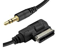 HAAMNING7 AMI MDI MMI Cable AUX para adaptador de interfaz de audio y música Jack de 3,5 mm para Audi A3 / A4 / A5 / A6 / A8 / Q5 / Q7 / R8 / TT Media-in Socket
