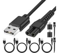 HAAMNING7 Cable de carga USB para cortacésped MANSCAPED, recortadora eléctrica de 3.0/2.0 pulgadas, afeitadora, cable de repuesto para recortadora de vello en la ingle (paquete de 4)