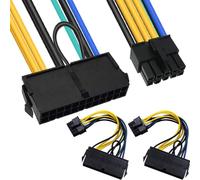 HAAMNING7 Cable de fuente de alimentación ATX PSU de 24 pines a 10 pines, conector adaptador de alimentación ATX de 24 pines hembra a 10 pines macho placa base para Lenovo IBM, 2 piezas