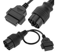 HAAMNING7 Cable OBD de 20 Pines a OBD2 de 16 Pines para BMW, Adaptador OBD II Hembra a OBD Macho, Cable convertidor de extensión para BMW (40 cm/15,7 Pulgadas)