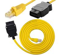 HAAMNING7 Cable OBD2 a Ethernet, cable ENET RJ45 para codificación para BMW Serie F, Serie G, compatible con adaptador E-SYS Icom, interfaz Ethernet RJ45 a OBDII, codificación diagnóstico automóvil