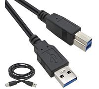 HAAMNING7 Cable USB A a B Cable de impresora USB USB 3.0 Tipo A Macho a B Macho Cable de escáner Cable de impresora para Canon para Brother para Samsung para HP para Epson, 3M/9.84FT