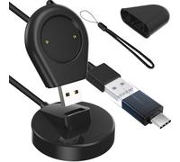 HAAMNING7 Cargador de repuesto para Amazfit T-REX 2/GTR 4/GTR 4 Pro/GTS 4/GTR 3/GTR 3 Pro/GTS 3, cable de base de carga USB, cargador magnético portátil para reloj inteligente