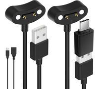 HAAMNING7 Cargador para TicWatch Pro 3 Ultra GPS/Pro 3/Pro 5/Pro 3 LTE/Pro X/E3 Smartwatch, Reemplazo de Cable de Carga USB magnético, Accesorios de Reloj, 1 m, con Adaptador USB a USB C, 2 Piezas