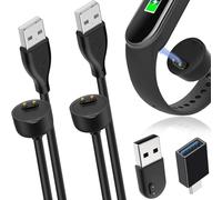 HAAMNING7 Cargador para Xiaomi Band 7/6/5/para Amazfit Band 5, Cable de Carga Magnético Base de Estación de Acoplamiento 1m + 0.5m, Cargador USB Portátil sin Cable de Reemplazo de Reloj, 2 Piezas