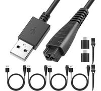 HAAMNING7 Cargador USB de repuesto de 4,8 V para Panasonic. Cable de carga USB de 4,8 V y 1,25 A para afeitadoras eléctricas Panasonic RE7-87, RE7-59, ES-RT30, ES-RT40 y ES-GA20 (paquete de 4).