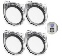 HAAMNING7 Cubierta para interruptor pulsador, protector impermeable y a prueba de polvo para botón de encendido de ascensor, cubierta transparente para ordenador, lavavajillas (paquete de 4)