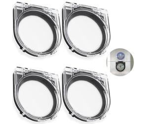 HAAMNING7 Cubierta para interruptor pulsador, protector impermeable y a prueba de polvo para botón de encendido de ascensor, cubierta transparente para ordenador, lavavajillas (paquete de 4)