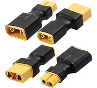 HAAMNING7 XT60 a XT90 Macho Hembra Adaptador Conector para RC LiPo Cargador de Batería Drone Coche, XT60 XT90 Plug Jack Convertidor, Adaptador de Fuente de Alimentación RC, 4 Piezas