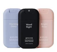 HAAN Spray Hidratante para Manos con Aloe Vera (Pack de 3) - 1 unidad por aroma: Morning Glory, Bright Rose y Wood Night - 30 ml