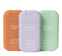 HAAN Spray Hidratante para Manos con Aloe Vera (Pack de 3) - 1 unidad por fragancia: Sunset Fleur, Purifying Verbena, Soothing Lavender - 30 ml