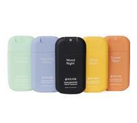 HAAN Spray Limpiador de Manos Hidratante con Aloe Vera (Pack de 5), Limpia Tus Manos - 1 de Cada Aroma: Wood Night, Morning Glory, Sunset Fleur, Citrus Noon, Purifying Verbena