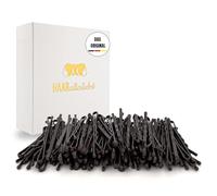 HAARallerliebst 100 horquillas Bobby Brown; 5 cm para mujer, extra fuertes y duraderas, caja de regalo sostenible, horquillas para peinados, accesorios para peinados (marrón oscuro, 100 unidades)