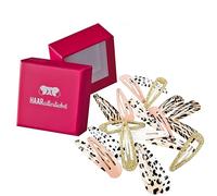 HAARallerliebst® 20 horquillas para el pelo con estampado de animales para niñas, pequeñas y coloridas, pinzas para el pelo para bebés y niños, incluye caja de horquillas, accesorios para el pelo