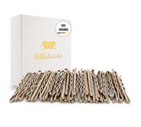 HAARallerliebst® 50 pines Bobby Beige - 5 cm Pinzas para el pelo para mujer - Extra fuertes y duraderas - Caja de regalo sostenible - Horquillas para peinados - Accesorios para el peinado (beige, 50