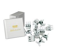 HAARallerliebst Juego de 12 pinzas pequeñas para el pelo para mujer, pinzas para el pelo pequeñas para mujer, plateadas, pequeñas horquillas para el pelo, pinzas para el pelo para mujer, mini pinzas