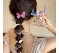 Haargummi Spirale,elastische Haarband,Tlefonkabel Pferdeschwanzhalter,Süße Blumen Haargummis Telefonkabel Mädchen mehrere Farben, Mädchen Haarbänd