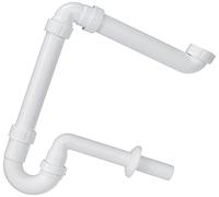 Haas 4832 Sifón para Lavabo (DN 32-1 1/4", plástico), Color Blanco