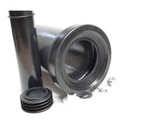 Haas - Wall wc conjuntos de conexión - 180 mm de longitud - con sello de labio dn 90/110, gorros blancos