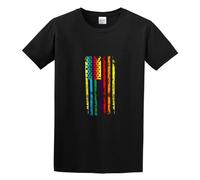 Haase Unlimited Big Rainbow Flag Gay Lesbian Unisex 100% Cotton Short-Sleeve T-Shirts Black XXL