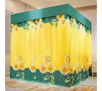 HAAYUHMWT Dosel for Cama con Dosel, Red de Cortina fantasía for niñas y Adultos, Mejora la decoración del Dormitorio(Yellow-Sunflower,King)