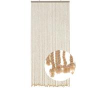 HAB & GUT -DV0110- Cortina de puerta MARE con 54 cuerdas 90/200 cm cortina de cuerda Mosquitera beige balcón terraza boho