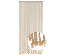 HAB & GUT -DV0120- Cortina de Puerta Mare con 54 Cuerdas Gruesas 90/200 cm Cortina de Cuerda Mosquitera Beige balcón terraza Boho