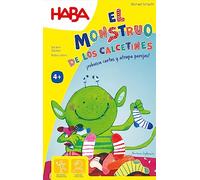 HABA 1306992005 - El Monstruo de los Calcetines - El Juego de Cartas, Juego Infantil de Mesa de observación y rapidez. Más 4 años