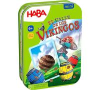 HABA 1307008 - El Valle de los Vikingos, Versión Mini, Juego Infantil de Mesa de Estrategia, en Lata. Más 6 años