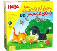 HABA 1307024004 - La Cuadrilla de Mascotas, Juego Infantil de Mesa de Recorrido y acumulación. Más 3 años