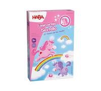 HABA 2012230005 - Unicornio Destello El Tesoro de Las Nubes, Juego Infantil de Mesa de acumulación. Más 3 años