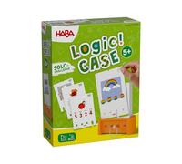 HABA 2013042001 - Logic! Case Starter Set 4+, Juego Infantil de Mesa de acertijos lógicos, en Solitario y autocorrectivo. Más 4 años