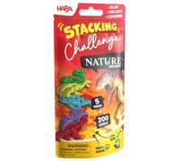 HABA 2014841001 Stacking Challenge - Nature Jurassic - Juego Infantil con retos de apilar en Solitario y de Viaje. Más 8 años