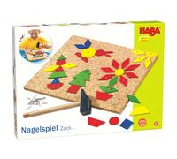 HABA 2310 Large Geo Shape Tack Zap, 102 Wooden Geometric Shapes, Ages 3 and Up (Made in Germany)