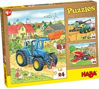 HABA -300444 Puzzles Tractor y compañía Puzle Infantil, Multicolor (300444)