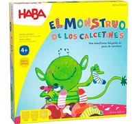 HABA 302255 - El Monstruo de los Calcetines, Juego de observación, atención y Velocidad. Más 4 años