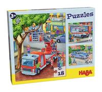 HABA 302759 - Puzzles Policía, Bomberos y compañía, a Partir de 3 años