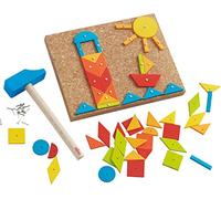 HABA 302963 Tack Zap Game How About That! with 50 Wooden Geometric Shapes, for Ages 3 and Up (Made in Germany)