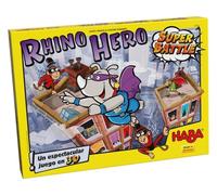 HABA – Juego de mesa infantil – Rhino Hero Super Battle 303205 – Habilidad 3D – Desde 5 años