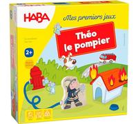 HABA 303808 - Mis Primeros Juegos - Bomberos | Emocionante Juego de Notas para 1-4 Jugadores a Partir de 2 años | La Caja del Juego se Convierte en una estación de Bomberos jugable